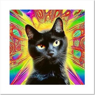 Psychedelic Cat- Jasper Posters and Art